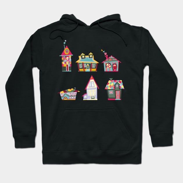 Decorative Houses Hoodie by DigiToonsTreasures